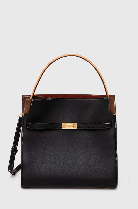 Tory Burch torebka skórzana Lee Radziwill skóra licowa czarny 59533.001
