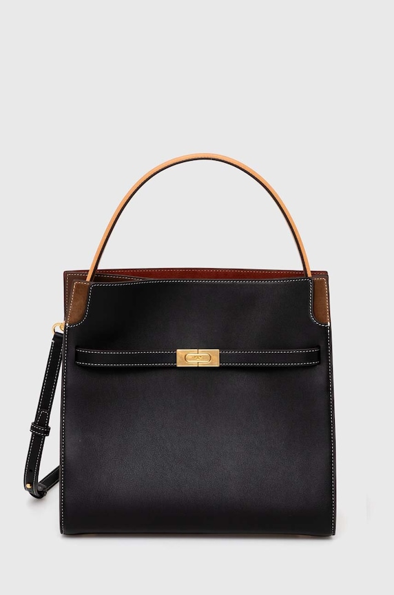 Tory Burch torebka skórzana Lee Radziwill skóra licowa czarny 59533.001