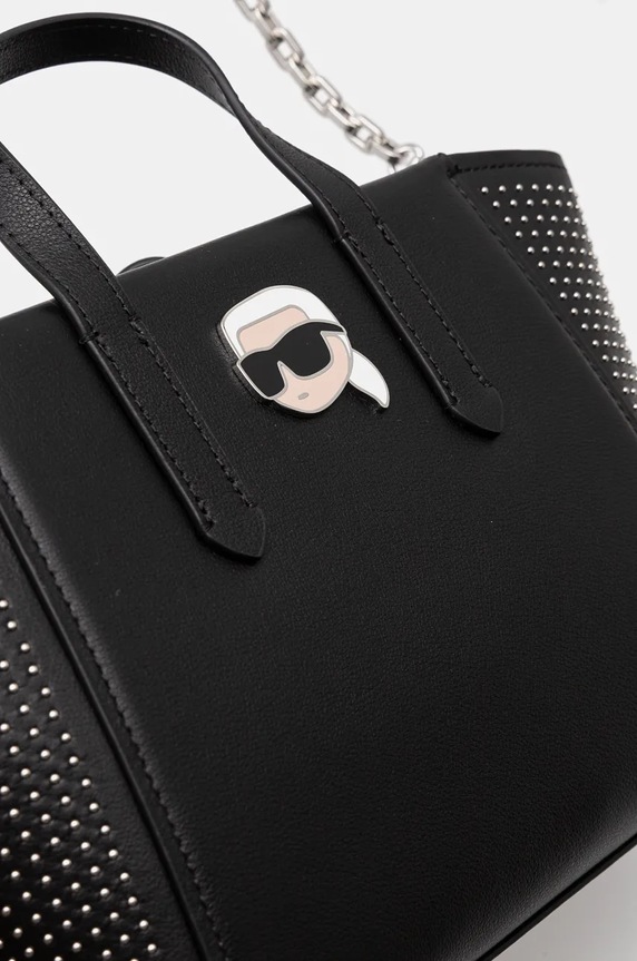 Doplňky Kožená kabelka Karl Lagerfeld 246W3030 černá