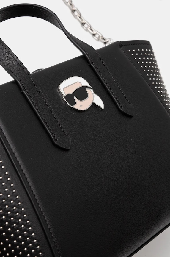 Doplňky Kožená kabelka Karl Lagerfeld 246W3030 černá
