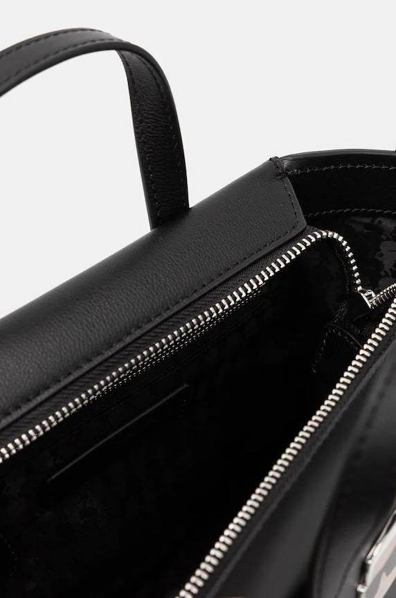 Kožená kabelka Karl Lagerfeld 246W3030 černá