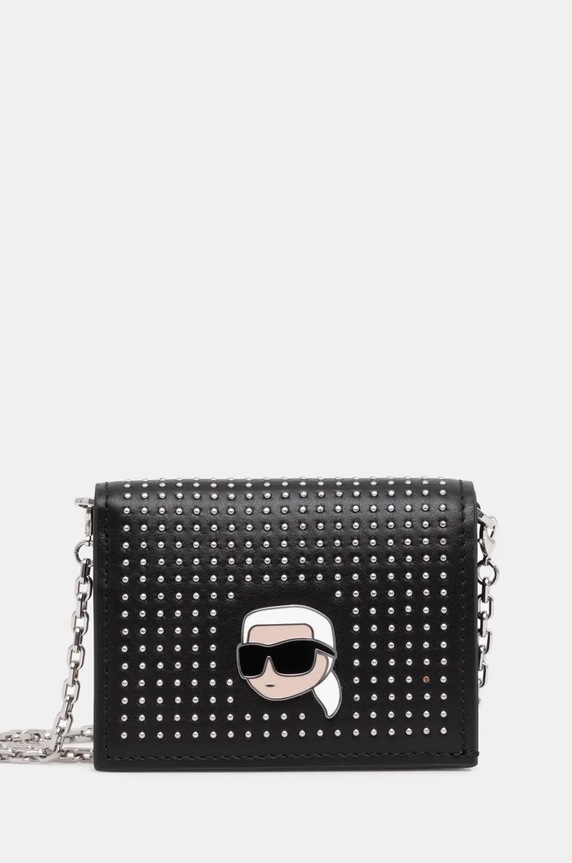Karl Lagerfeld portofel piele negru 246W3201