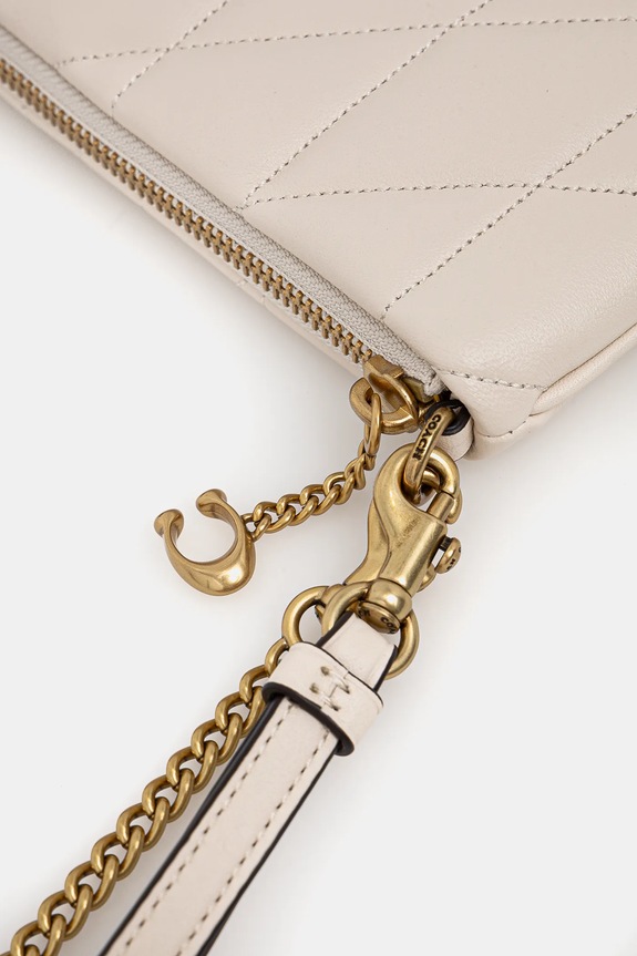 Coach kopertówka skórzana beżowy CW580