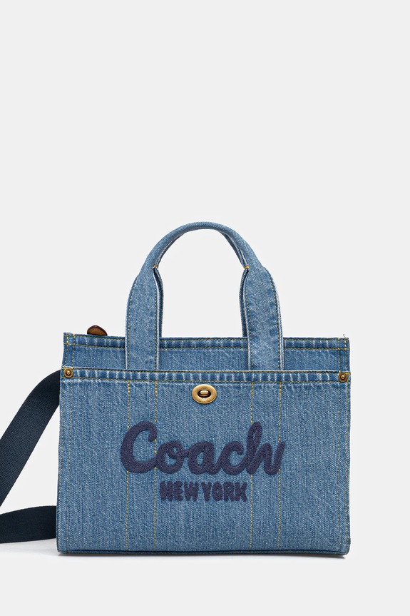 Coach torebka nie mieści A4 niebieski CR659