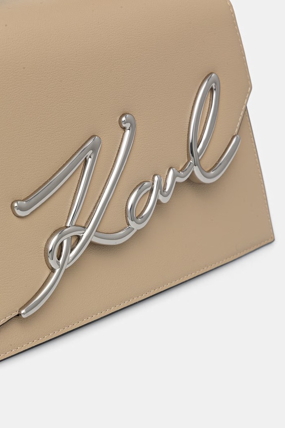 Karl Lagerfeld crossbody kabelka dámská kožená K/SIGNATURE béžová A1W30036