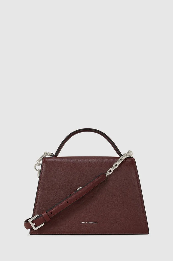 Usnjena torbica Karl Lagerfeld A1W30036 rjava AA00
