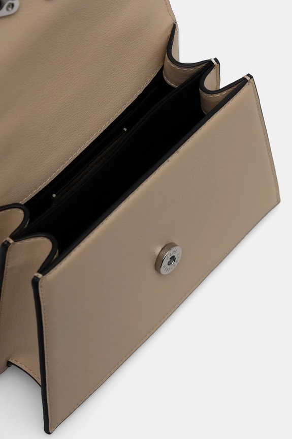Karl Lagerfeld torebka crossbody damska skórzana K/SIGNATURE A1W30038 beżowy