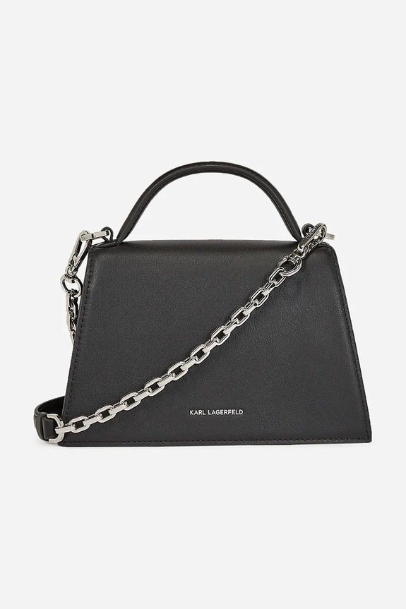 Karl Lagerfeld torebka crossbody damska skórzana K/SIGNATURE A1W30038 czarny AA00