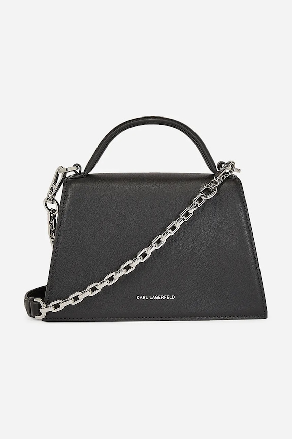 Karl Lagerfeld torebka crossbody damska skórzana K/SIGNATURE A1W30038 czarny AA00