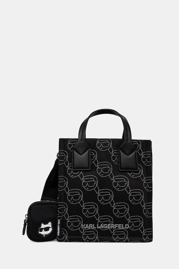 Kabelka Karl Lagerfeld IKON vzorovaný černá A1W30130