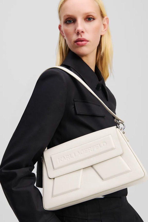Karl Lagerfeld borsa a mano in pelle A1W30154 bianco