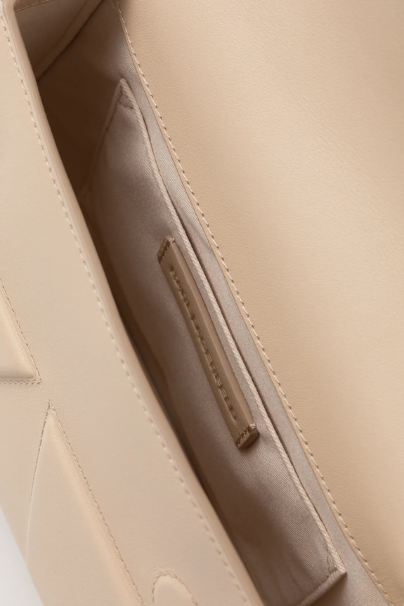 Δερμάτινη τσάντα Karl Lagerfeld A1W30155 μπεζ