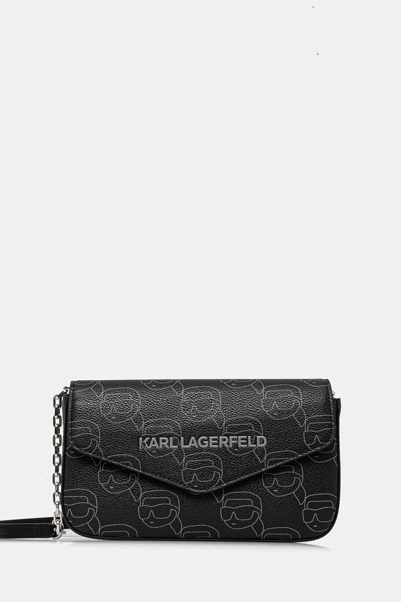 Karl Lagerfeld torebka IKON nie mieści A4 czarny A1W32045