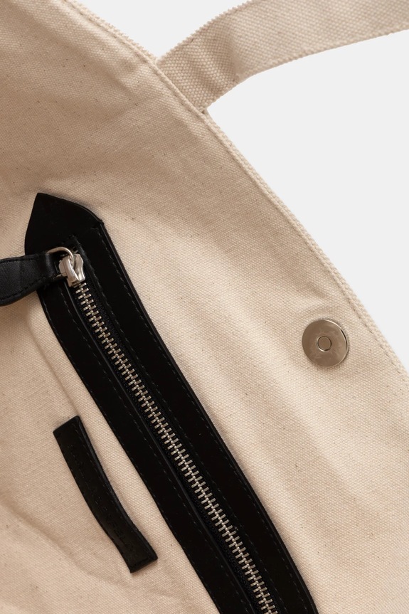 Pamučna torba Karl Lagerfeld IKON A1W50022 bež