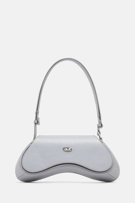 Diesel poșetă de piele PLAY PLAY CROSSBODY cross body uni gri X10221.PR227