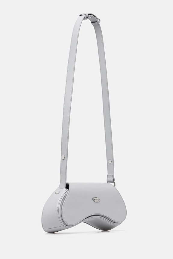 Diesel poșetă de piele PLAY PLAY CROSSBODY cross body X10221.PR227 gri AA00
