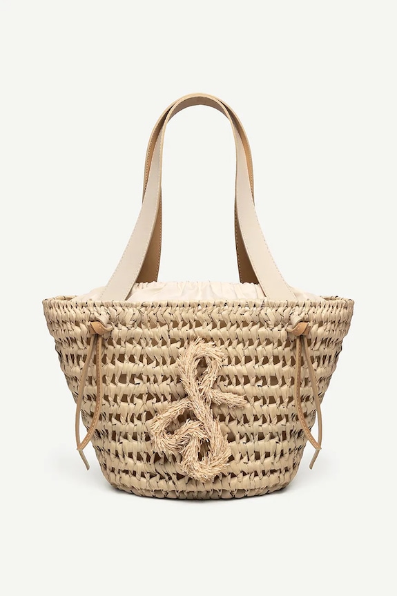 Torba Ruslan Baginskiy Tote Bag natpis bež TOT036.STR.65L.BHRPRB