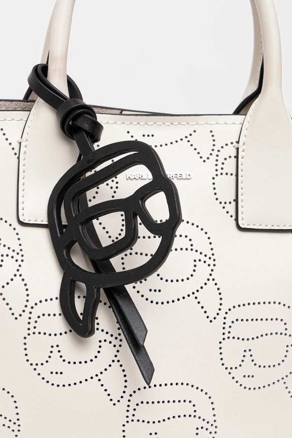 Kožna torba Karl Lagerfeld IKON A1W30492 bež