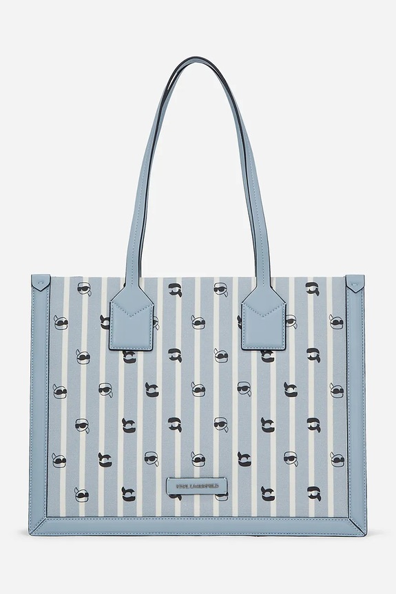 Τσάντα Karl Lagerfeld IKON υφασμάτινο μπλε A2W30186