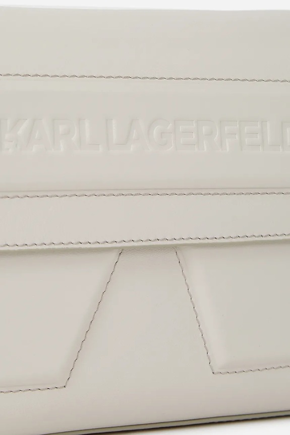 Kožená kabelka Karl Lagerfeld IKON/K biela A2W30198