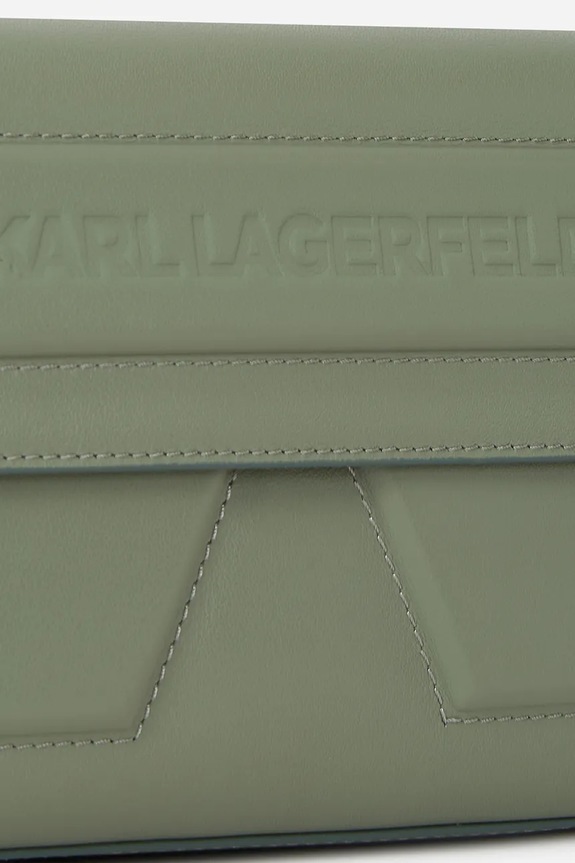 Karl Lagerfeld bőr táska zöld A2W30198
