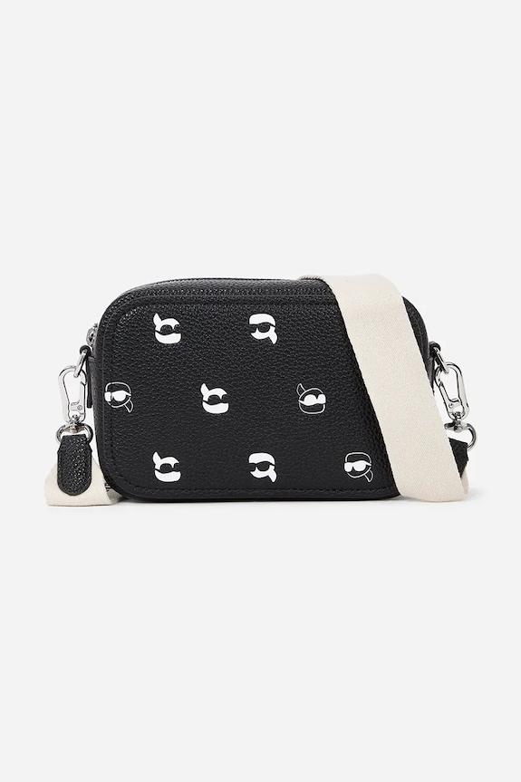 Karl Lagerfeld torebka IKON skóra licowa czarny A2W30209