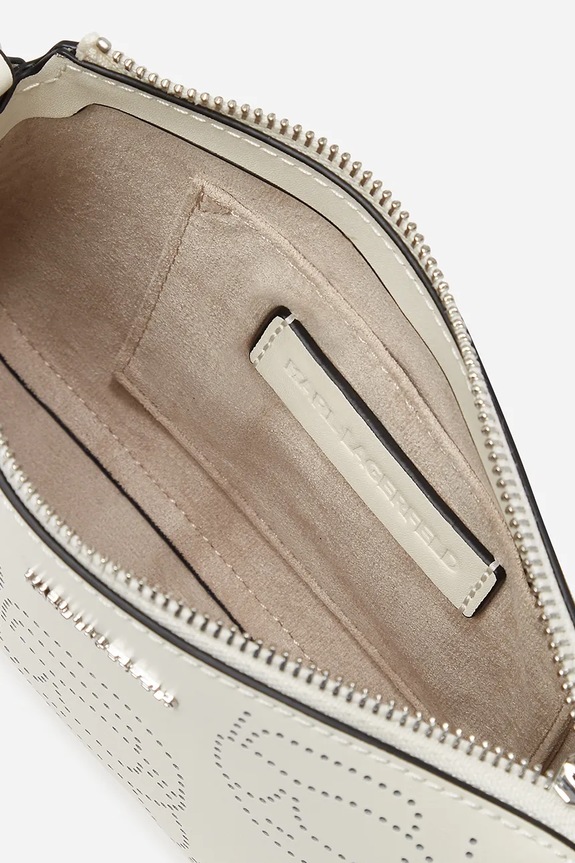 Αξεσουάρ Δερμάτινη τσάντα Karl Lagerfeld IKON A2W32017 λευκό