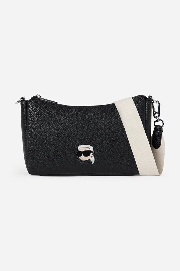 Torba Karl Lagerfeld IKON bez uzorka crna A2W30106