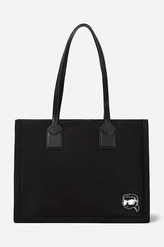 Τσάντα Karl Lagerfeld IKON υφασμάτινο μαύρο A2W30175