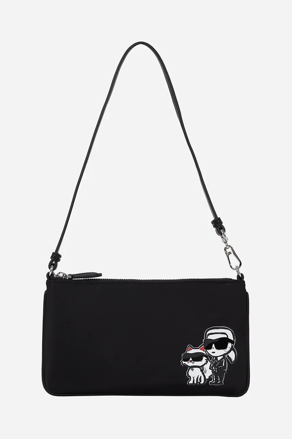 Karl Lagerfeld geantă IKON nu incape in A4 negru A2W32019