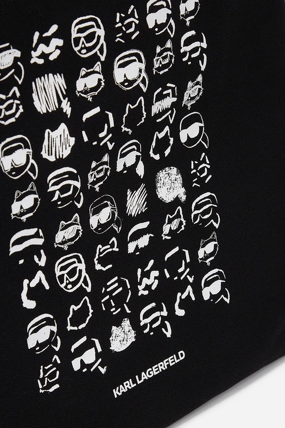 Dodaci Pamučna torba Karl Lagerfeld IKON A2W50023 crna