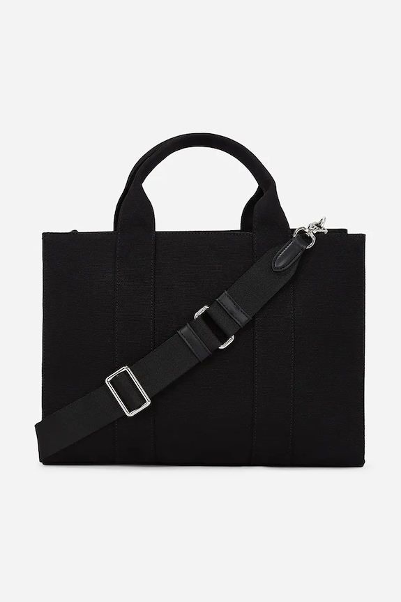 Bavlnená taška Karl Lagerfeld IKON A2W50047 čierna AA00