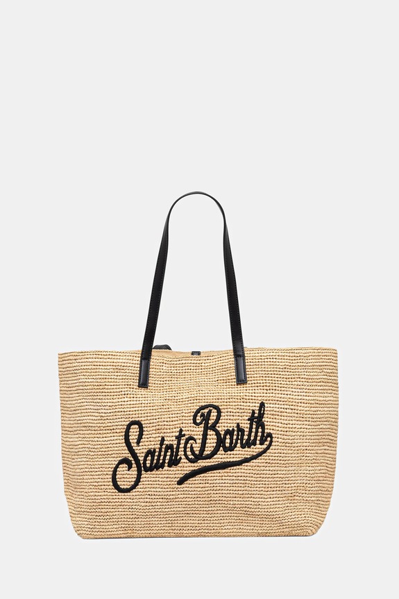 MC2 Saint Barth tote γυναικεία πλεγμένη χωράει Α4 μπεζ RAFC001