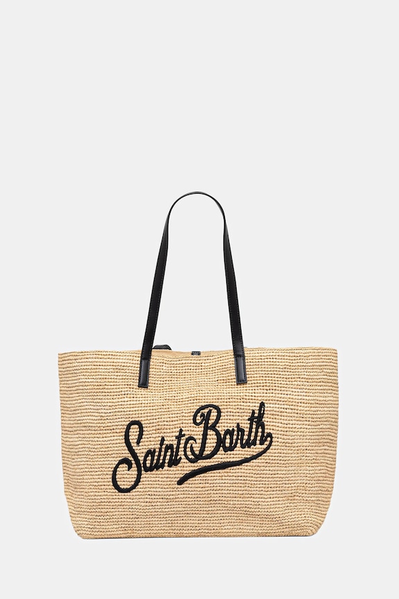 MC2 Saint Barth tote γυναικεία πλεγμένη χωράει Α4 μπεζ RAFC001