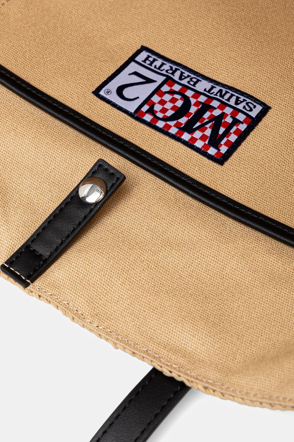 MC2 Saint Barth tote γυναικεία πλεγμένη μπεζ RAFC001