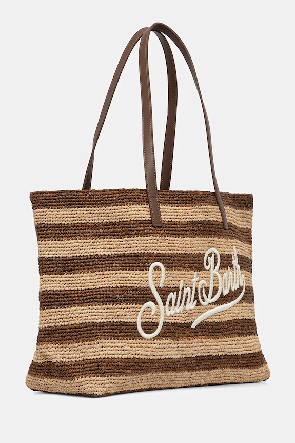 MC2 Saint Barth borsa tote da donna intrecciata RAFC001 beige AA00