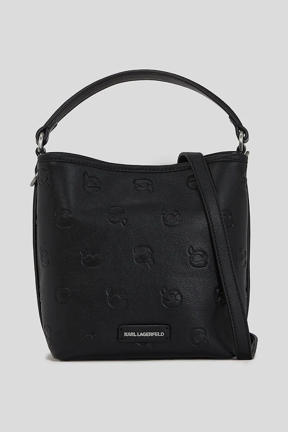 Karl Lagerfeld torebka IKON MONOGRAM skóra licowa czarny A3W30111