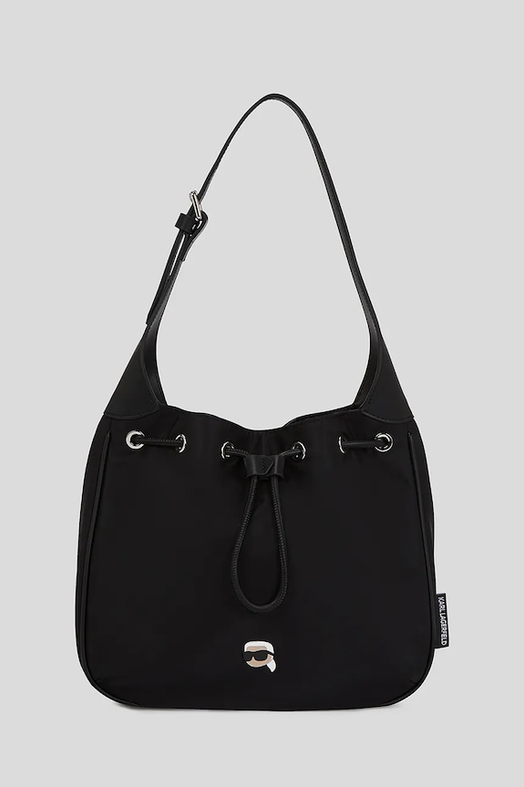 Kabelka Karl Lagerfeld IKON NYLON jednofarebný čierna A3W30125