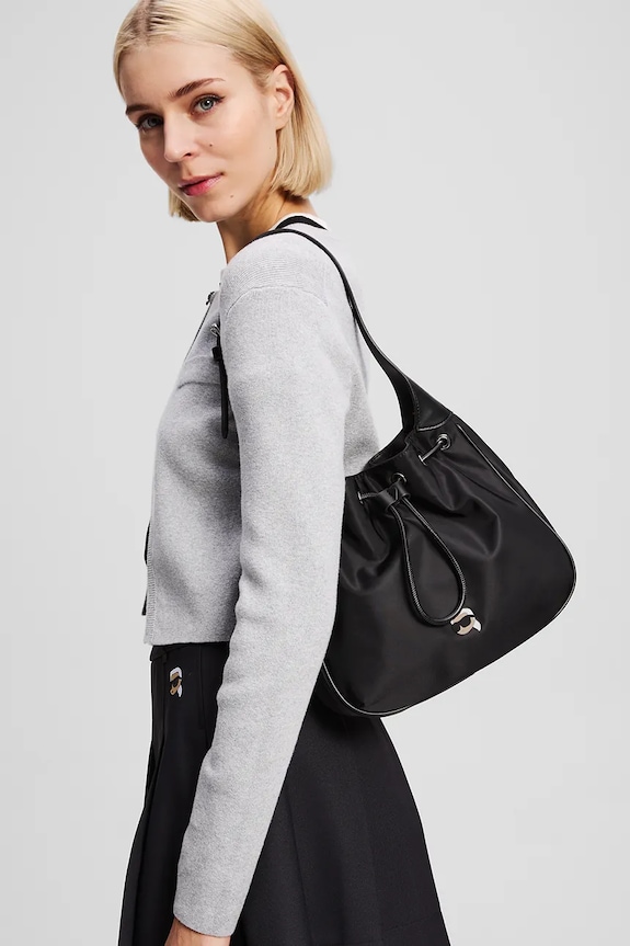 Kabelka Karl Lagerfeld IKON NYLON A3W30125 čierna AA00
