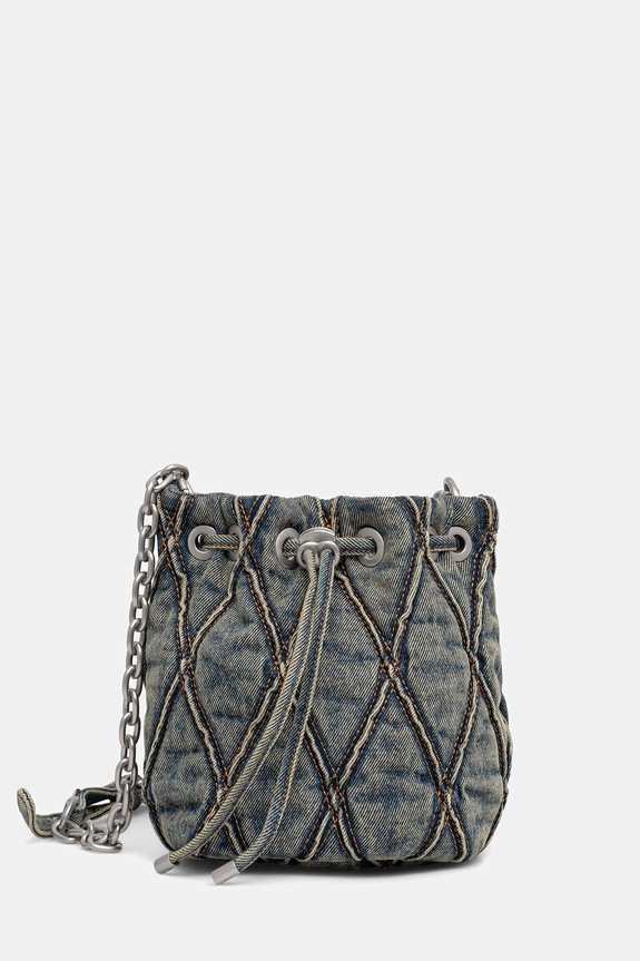 Τζιν τσάντα Diesel CHARM-D CHARM-D υφασμάτινο μπλε X10346.P5570