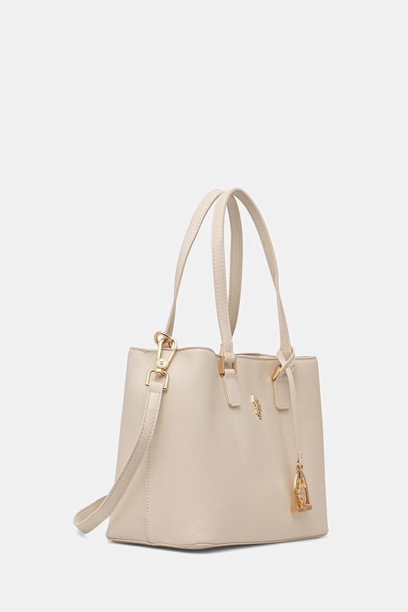 U.S. Polo Assn. tote taška dámská z imitace kůže Jones BEUJE8662WVP béžová AA00