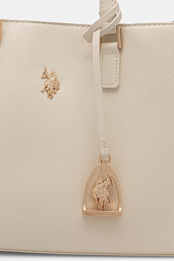 U.S. Polo Assn. tote taška dámská z imitace kůže Jones béžová BEUJE8662WVP