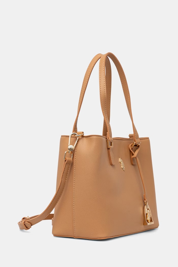 U.S. Polo Assn. чанта tote дамска от имитация на кожа Jones BEUJE8662WVP кафяв AA00