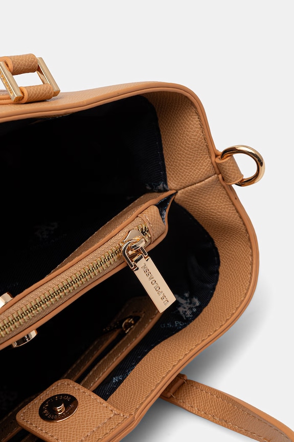U.S. Polo Assn. чанта tote дамска от имитация на кожа Jones BEUJE8662WVP кафяв
