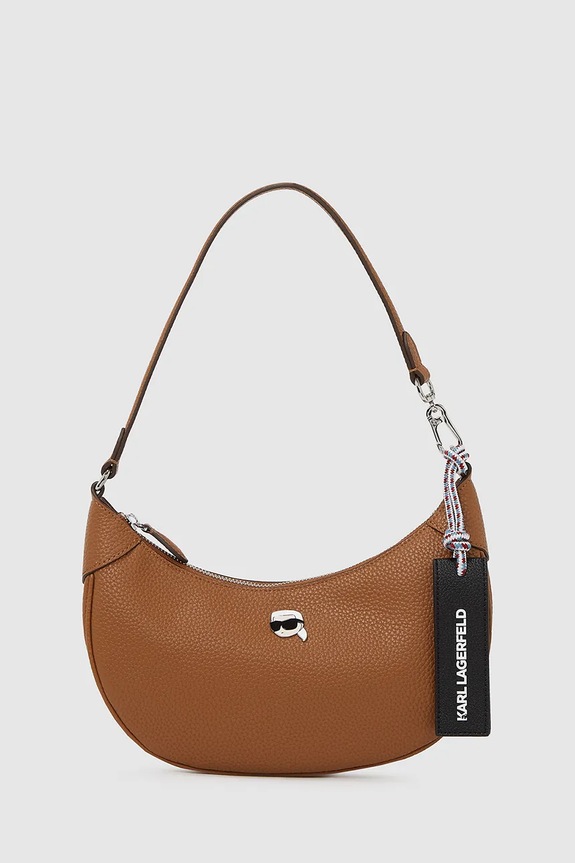 Torba Karl Lagerfeld IKON bez uzorka smeđa A4W30007