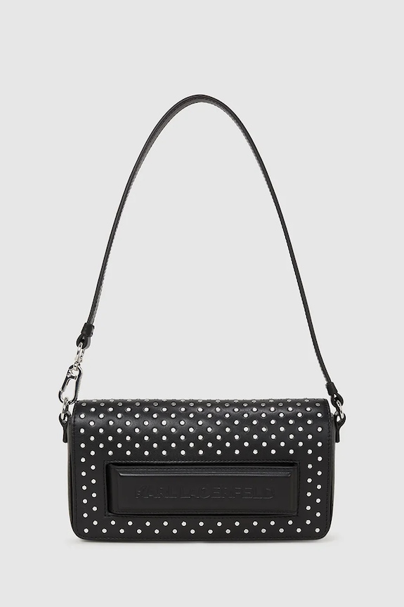 Karl Lagerfeld poșetă de piele uni negru A4W30083