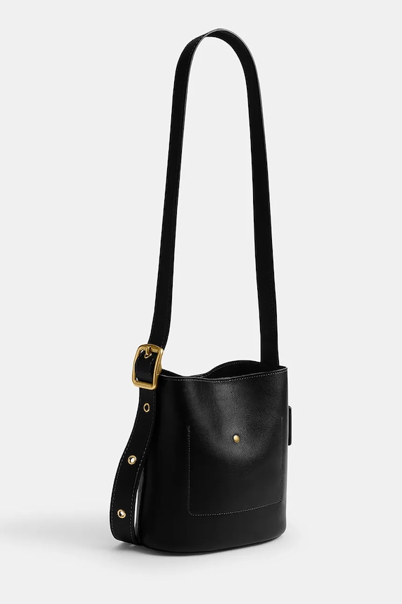 Coach γυναικεία χιαστί δερμάτινη Bleecker Bucket Bag 21 μαύρο CCX07