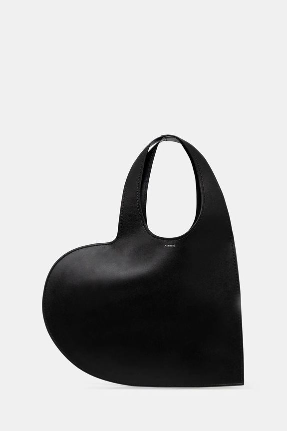 Coperni torebka skórzana Double Heart gładkie czarny COPBA113F6083
