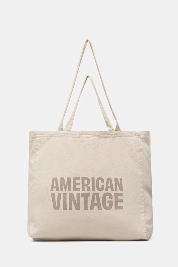 Bombažna torba American Vintage Tekstil bež LYC26A