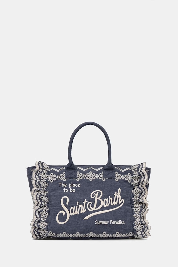 MC2 Saint Barth kabelka typu shopper dámska bavlnená modrá VANI0029